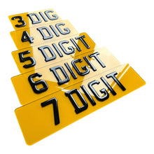 Load image into Gallery viewer, Short 18 Inch Number Plates (7 Digits Perfect Fit)
