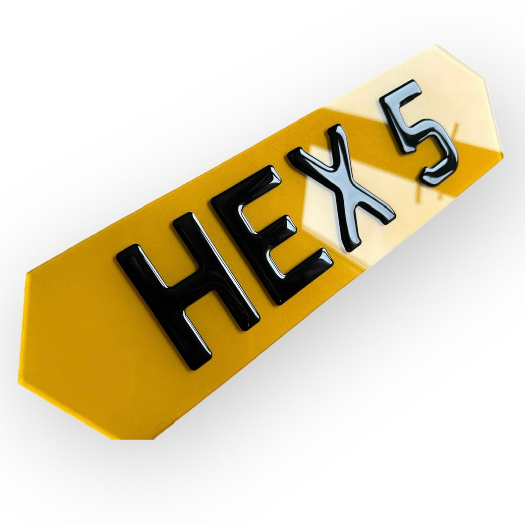 Hex Number Plates (5 Digits)