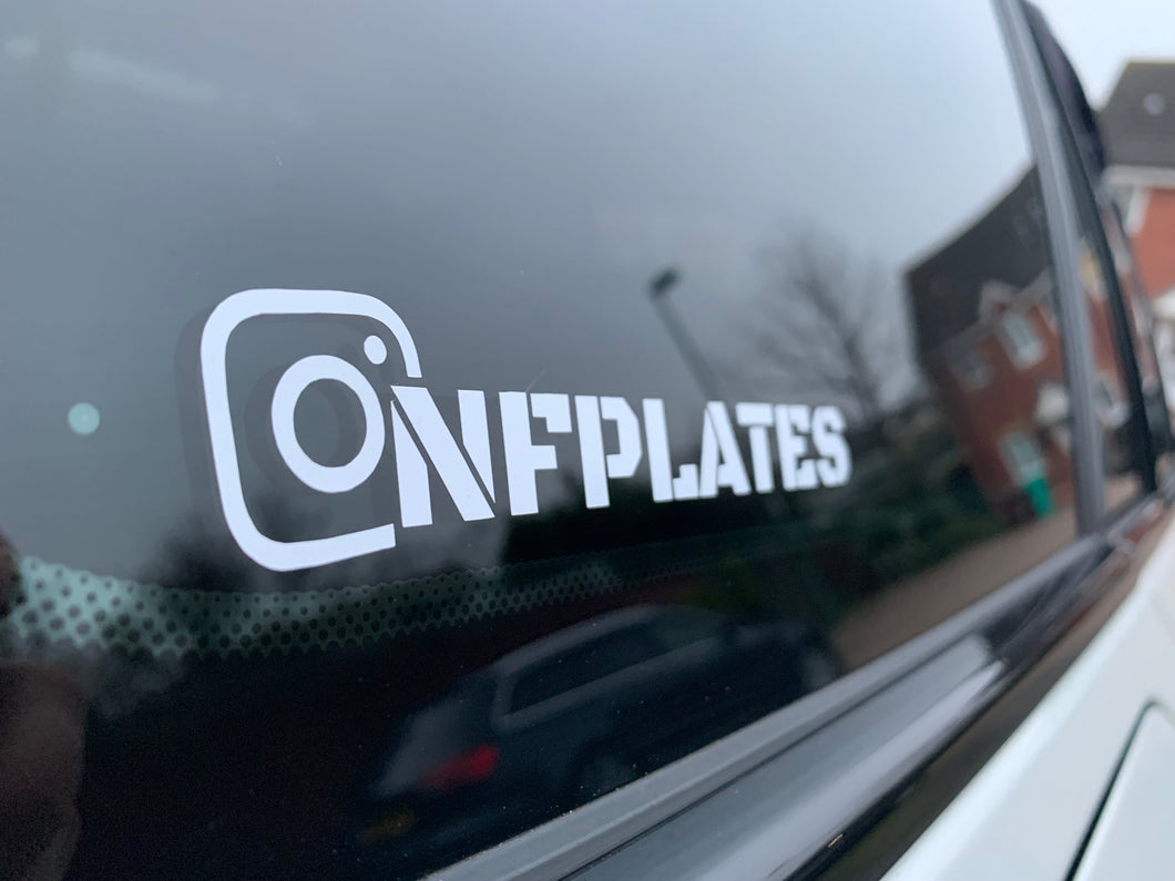 NF PLATES Window Sticker